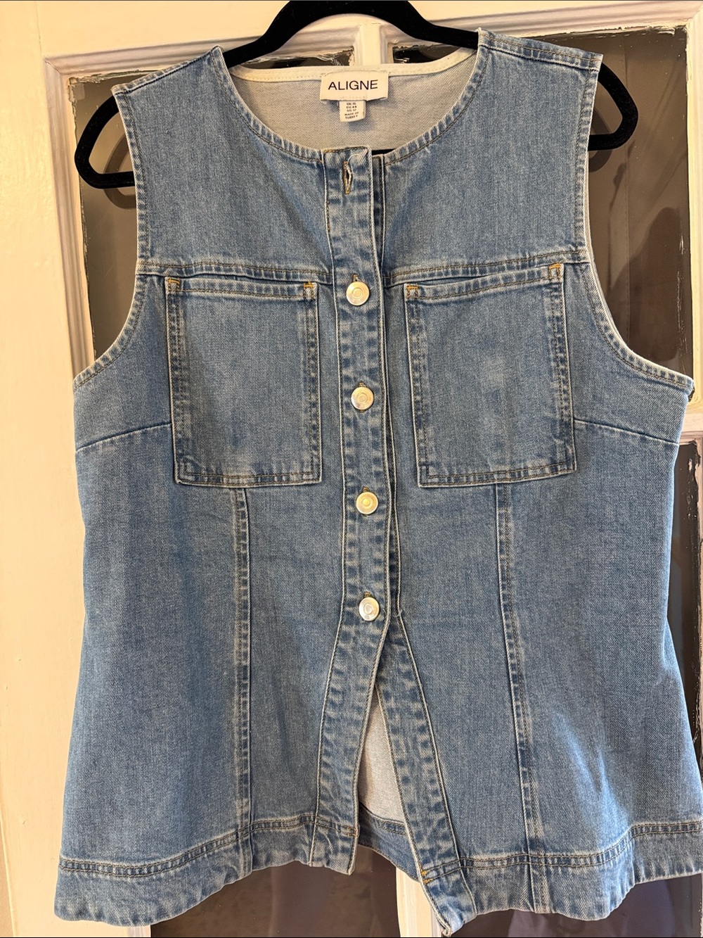 ALIGNE Light Wash Denim Waistcoat